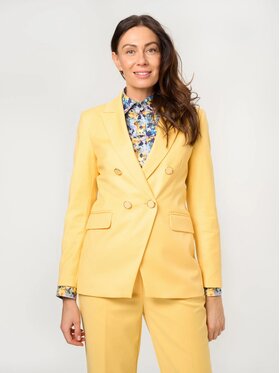 Willsoor Willsoor Marynarka 68228 Żółty Slim Fit