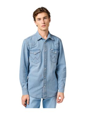 Wrangler Wrangler Koszula jeansowa 112362376 Niebieski Regular Fit