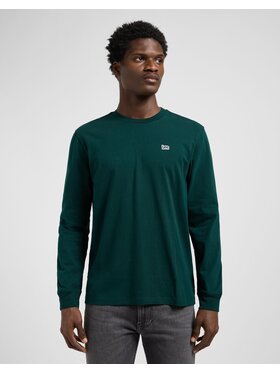 Lee Lee T-Shirt LS PATCH LOGO TEE Zielony Regular Fit