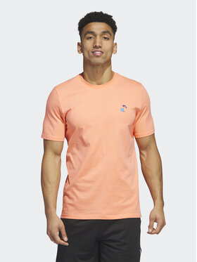 adidas adidas T-shirt Lil Stripe Spring Break Graphic Short Sleeve Basketball T-Shirt IC1869 Orange Regular Fit