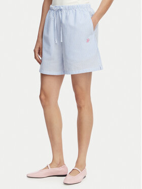 Tommy Hilfiger Tommy Hilfiger Auduma šorti Seersucker UW0UW06542 Zils Regular Fit