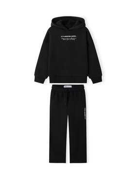 minoti minoti Komplet dresowy 32FLEECE165 Czarny Wide Leg