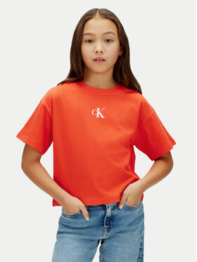 Calvin Klein Jeans Calvin Klein Jeans Tričko LVCKSJA16G Červená Boxy Fit
