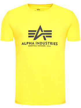 Alpha Industries Alpha Industries T-Shirt Basic 100501 Żółty Regular Fit