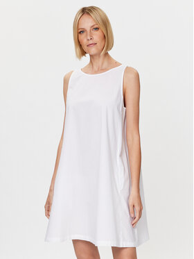 United Colors Of Benetton United Colors Of Benetton Vsakodnevna obleka 464KDV04X Bela Regular Fit