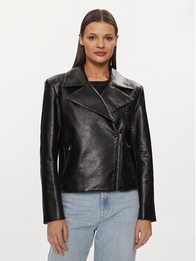 Patrizia Pepe Patrizia Pepe Яке от имитация на кожа 8O0101/E044-K103 Черен Regular Fit