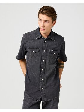 Wrangler Wrangler Koszula SS WESTERN SHIRT Czarny Regular Fit