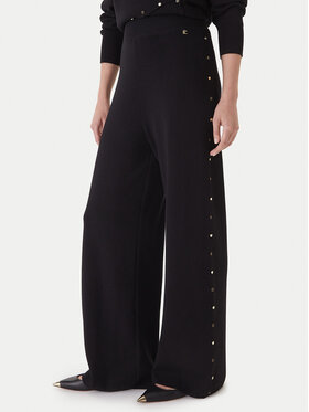 LOLA CASADEMUNT LOLA CASADEMUNT Kalhoty z materiálu LF2514002 Černá Regular Fit
