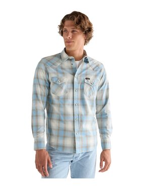 Wrangler Wrangler Koszula 112378118 Niebieski Regular Fit