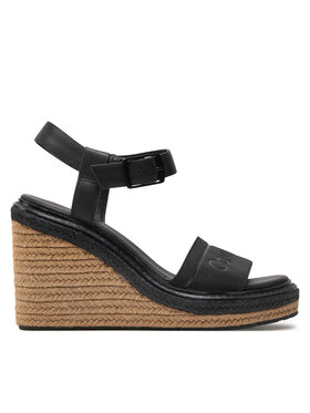 Calvin Klein Calvin Klein Espadrilky Wedge Sandal 70 He HW0HW02050 Černá