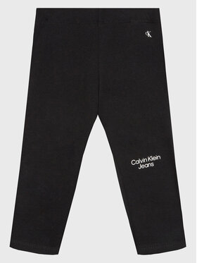 Calvin Klein Jeans Calvin Klein Jeans Legíny Stack Logo IN0IN00008 Čierna Slim Fit