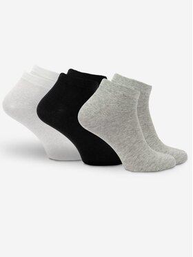 Urban Socks Urban Socks Zestaw 3 par niskich skarpet męskich Zestaw 3 Par Niskich Skarpet Męskich Czarne Białe Szare Urban Socks No Logo czyste 41-46 Czarny