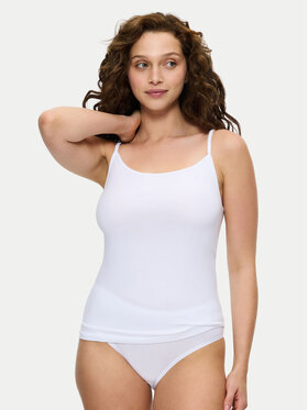 Triumph Triumph Top Sense Of Cotton 10224958 Biały Slim Fit