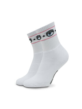 Chiara Ferragni Chiara Ferragni Calzini lunghi da donna 74SB0J02 ZG043 Bianco
