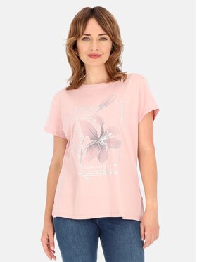 Perso Perso T-Shirt TCE242339F Różowy Regular Fit