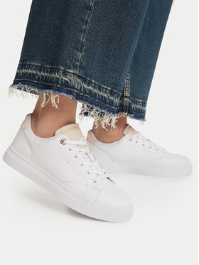 Tommy Hilfiger Tommy Hilfiger Sneakers Th Feminine Cupsole Monogram FW0FW09606 Alb