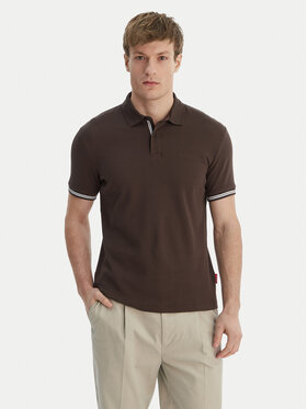 JOOP! Jeans JOOP! Jeans Тениска с яка и копчета 15 JJJ-17Amare 30046012 Кафяв Modern Fit