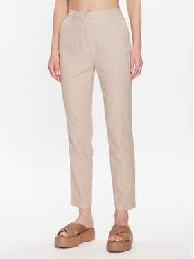 ONLY ONLY Текстилни панталони 15278713 Бежов Regular Fit