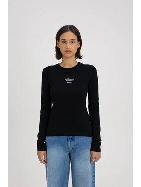 Misaga Misaga Sneakersy REBO LONG-SLEEVE BLACK S Czarny Long Line Fit