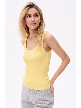 blue shadow blue shadow Top 8076 Żółty Regular Fit