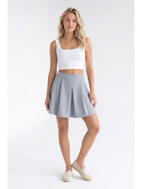 FIGL FIGL Spódnica mini M1342 Szary A-Line Fit