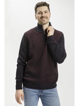 Cross Jeans Cross Jeans Sweter 34250-001 Granatowy Regular Fit