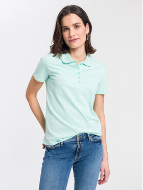 Cross Jeans Cross Jeans T-Shirt 55926-046 Zielony Regular Fit