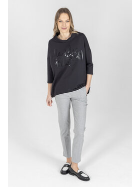 Deni Cler Milano Deni Cler Milano Bluza T-DC-W008-F2-10-90-1 Czarny Loose Fit