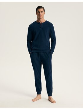 Esotiq Esotiq Piżama 44048 Granatowy Regular Fit