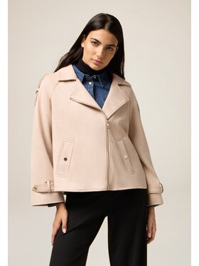 Oltre Oltre Giacca in similpelle R328J000284N022 Écru Regular Fit