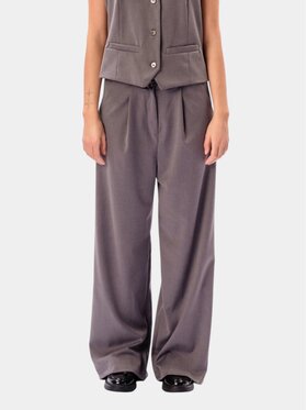 TeeShoppen TeeShoppen Spodnie materiałowe 'Basic Collection' Szary Oversize