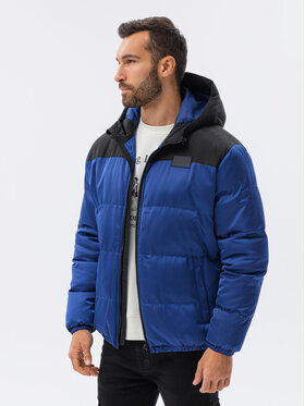 Ombre Ombre Kurtka zimowa C458 Niebieski Regular Fit