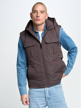 BIG STAR BIG STAR Kamizelka YVES_905_130 Szary Basic Fit