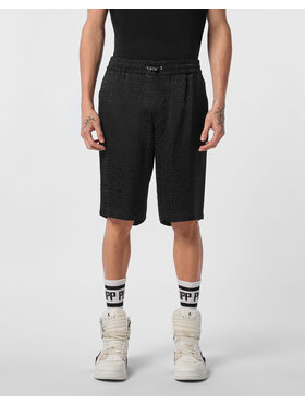 PHILIPP PLEIN PHILIPP PLEIN Szorty materiałowe 25459 Czarny Regular Fit
