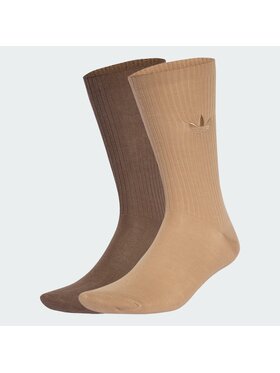 adidas adidas Skarpety krótkie Everyday Icons Crew Sock 2 Per Pack Brązowy