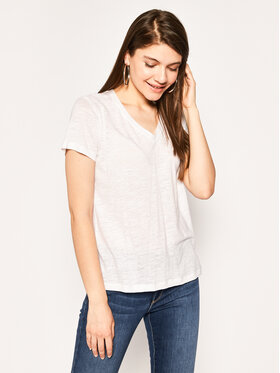 Lee Lee T-Shirt V Neck Tee L41JENLJ Bílá Regular Fit