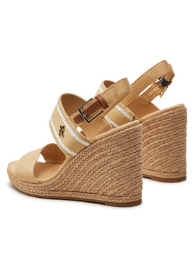 Tommy Hilfiger Espadrile Webbing High Wedge Sandal FW0FW08045 Bež