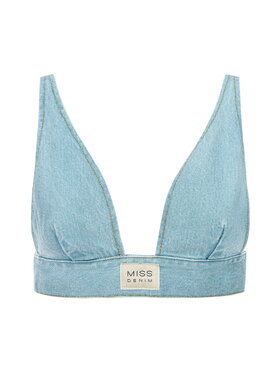 MissDenim MissDenim Top Denim Bra Niebieski Basic Fit