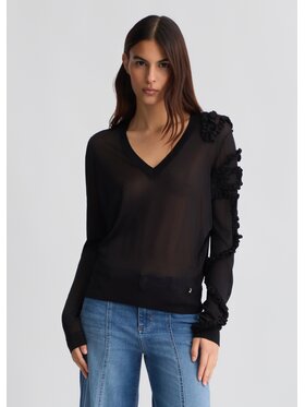 Liu Jo Liu Jo Sweter CA5165MS02822222 Czarny Regular Fit