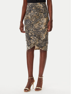 Just Cavalli Just Cavalli Puzdrová sukňa 78PAE815 Hnedá Slim Fit