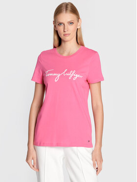 Tommy Hilfiger Tommy Hilfiger Tričko WW0WW28682 Ružová Regular Fit