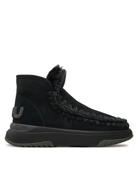Mou Mou Μπότες Χιονιού Eskimo Jogger Glitter FW421001A Μαύρο