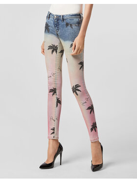 PHILIPP PLEIN PHILIPP PLEIN Jegginsy 22041 Kolorowy Jegging Fit