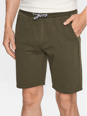 INDICODE INDICODE Szorty materiałowe Brennan 70-442 Khaki Regular Fit