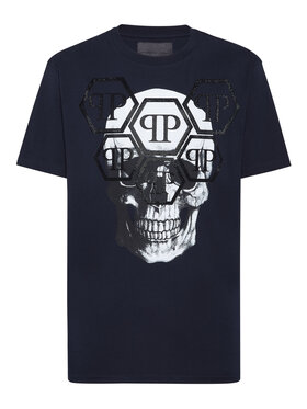 PHILIPP PLEIN PHILIPP PLEIN Tričko 9557 Modrá Regular Fit