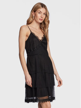 TWINSET TWINSET Коктейлна рокля 231TP2441 Черен Regular Fit
