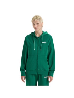 Diadora Diadora Bluza HOODIE FZ LOGO Zielony Regular Fit