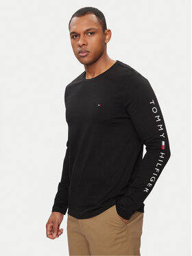 Tommy Hilfiger Tommy Hilfiger Longsleeve Logo Tee MW0MW09096 Μαύρο Regular Fit