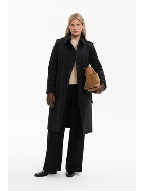 Deni Cler Milano Deni Cler Milano Płaszcz przejściowy T-DC-8071-F5-40-90-1 Czarny Regular Fit