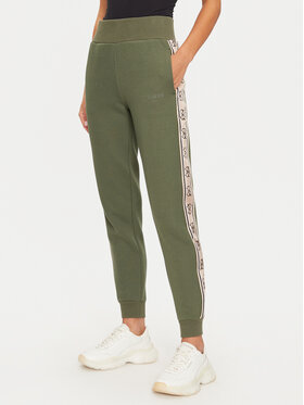 Guess Guess Pantaloni da tuta Britney V2YB15 KB3P2 Verde Regular Fit